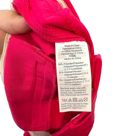 J. Crew Cameron Slim Cropped Pant in Four-Season Stretch Bright Rose Pink Size 4 - Picture 13 of 14